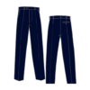 Navy Cotton Trousers – Men
